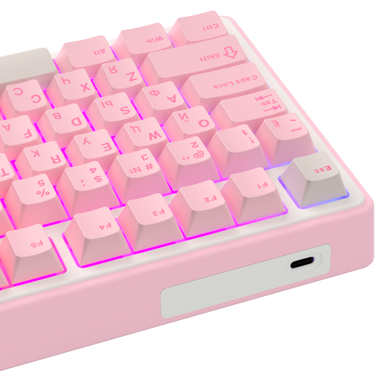 Клавиатура Royal Kludge R75 Pink Melody (Cream Switch) — изображение 6