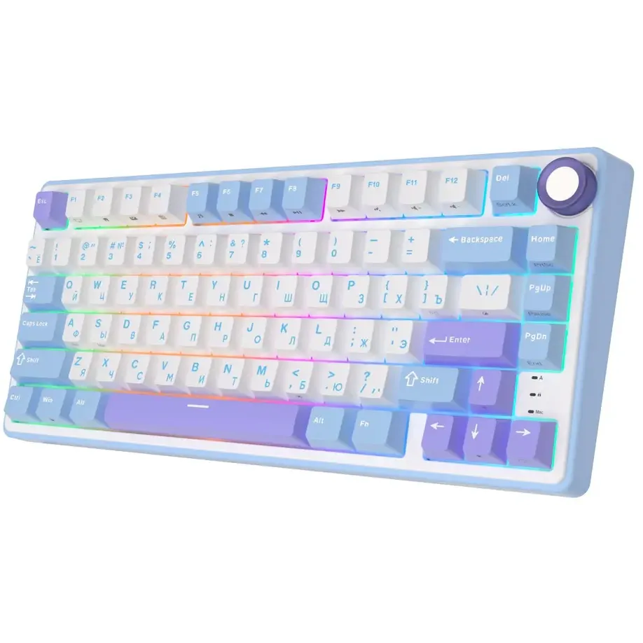 Клавиатура Royal Kludge R75 Taro Milk (Silver Switch) — изображение 6