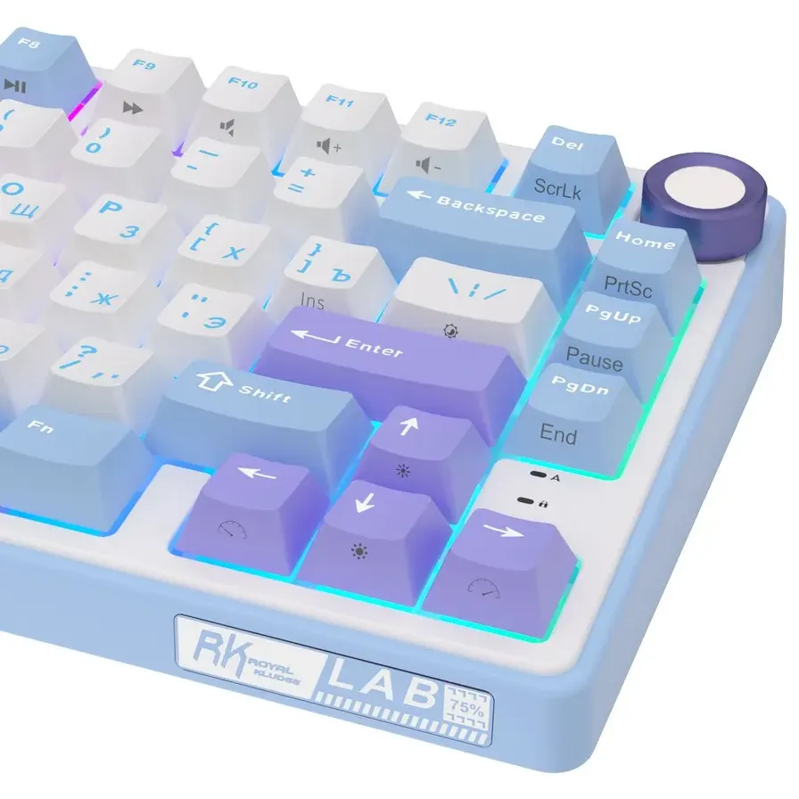 Клавиатура Royal Kludge R75 Taro Milk (Silver Switch) — изображение 7