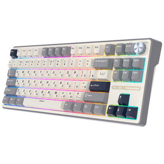 Клавиатура Royal Kludge R87 Pro Half Grey (Cream Switch) — изображение 3