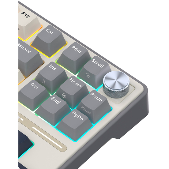 Клавиатура Royal Kludge R87 Pro Half Grey (Cream Switch) — изображение 7