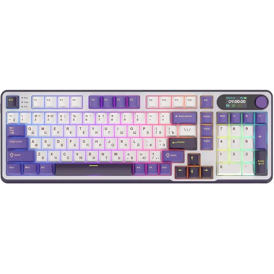 Клавиатура Royal Kludge RK-S98 Blackberry (Chartreuse Switch)