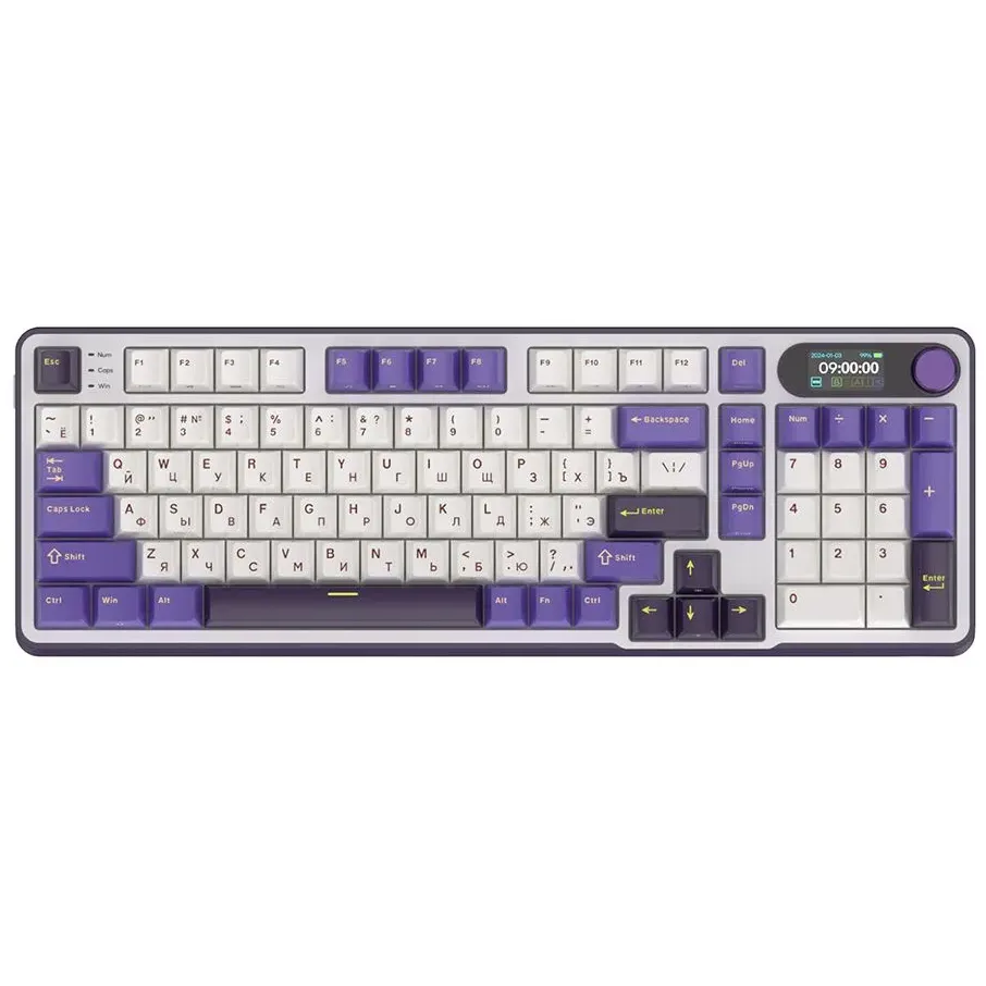 Клавиатура Royal Kludge RK-S98 Blackberry (Chartreuse Switch) — изображение 2