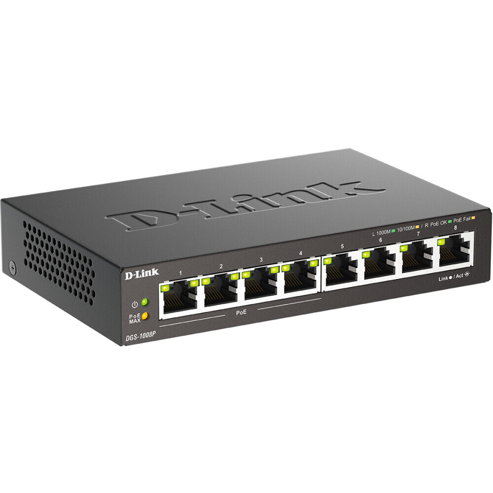 Коммутатор (свитч) D-Link DGS-1008P/F — изображение 2