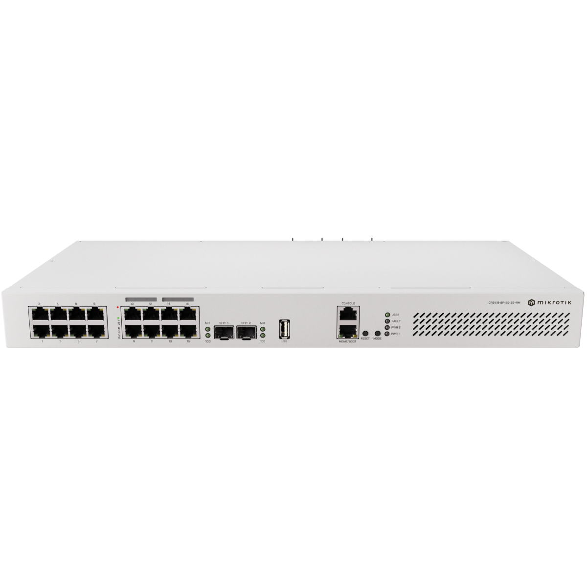Коммутатор (свитч) MikroTik CRS418-8P-8G-2S+RM
