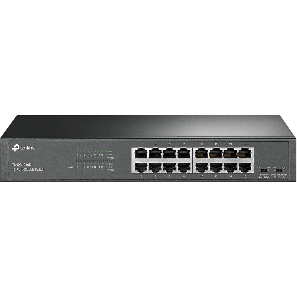 Коммутатор неуправляемый TP-LINK TL-SG1016D