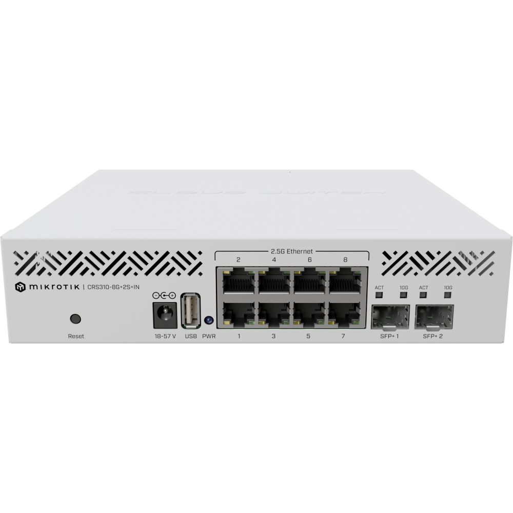 Коммутатор управляемый Mikrotik CRS310-8G+2S+IN