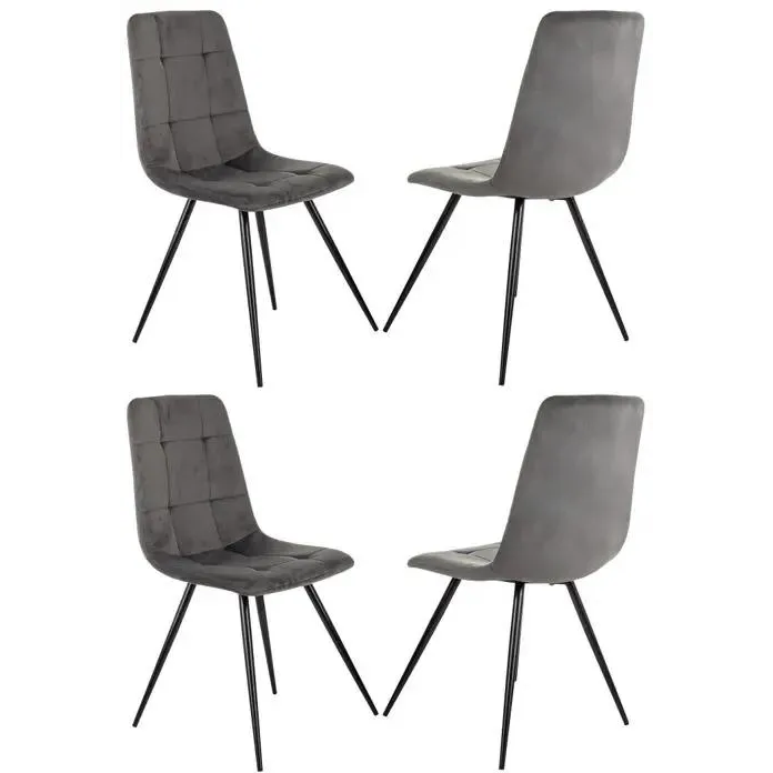Комплект стульев DOMFY Chilly 4 Dark Grey