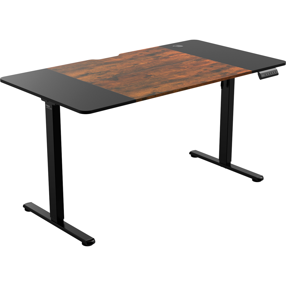 Компьютерный стол ZONE 51 e-Freeflow 140x75 Dark Wood Black