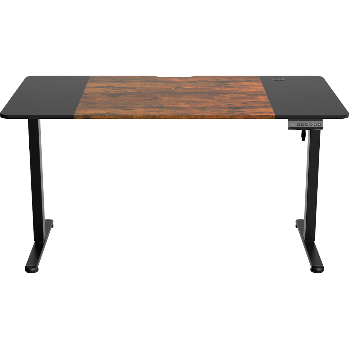 Компьютерный стол ZONE 51 e-Freeflow 140x75 Dark Wood Black — изображение 2