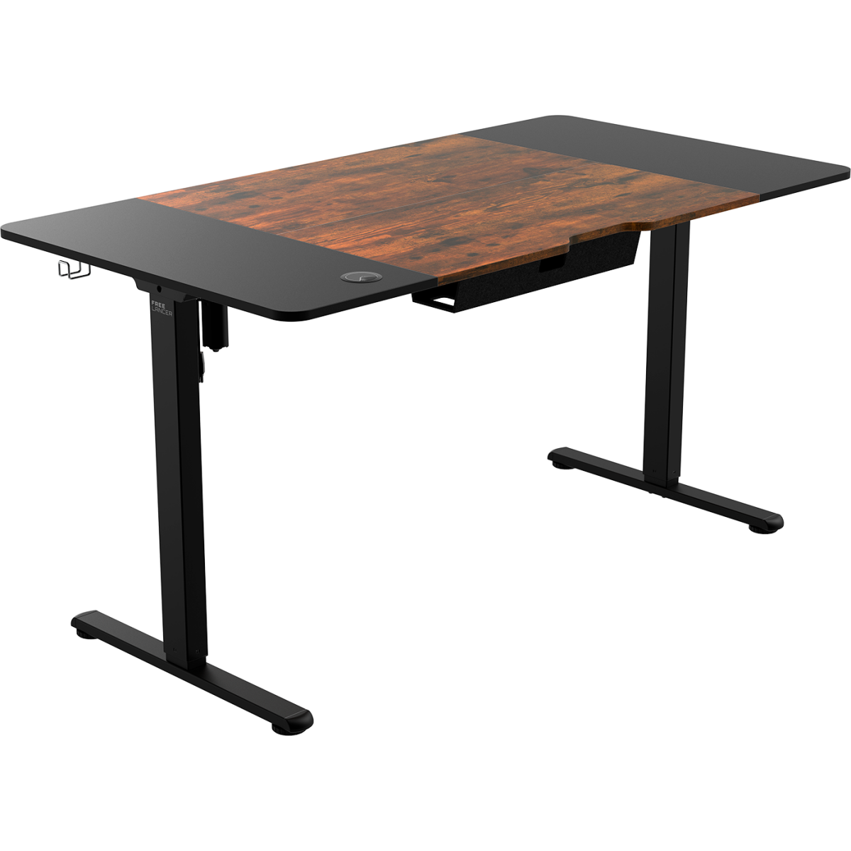 Компьютерный стол ZONE 51 e-Freeflow 140x75 Dark Wood Black — изображение 4