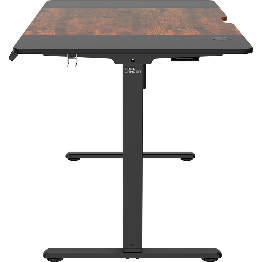 Компьютерный стол ZONE 51 e-Freeflow 140x75 Dark Wood Black — изображение 5
