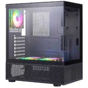 Корпус 1STPLAYER MIKU Mi7-A ARGB Black (Mi7-A-BK-2FC7R-1FC7)