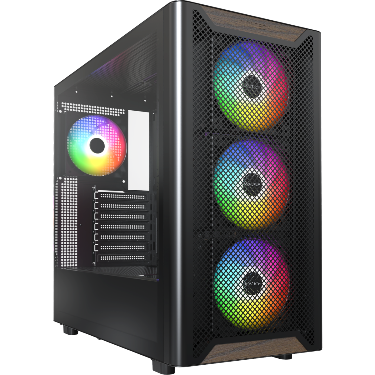 Корпус ATX Montech XR WOOD BLACK