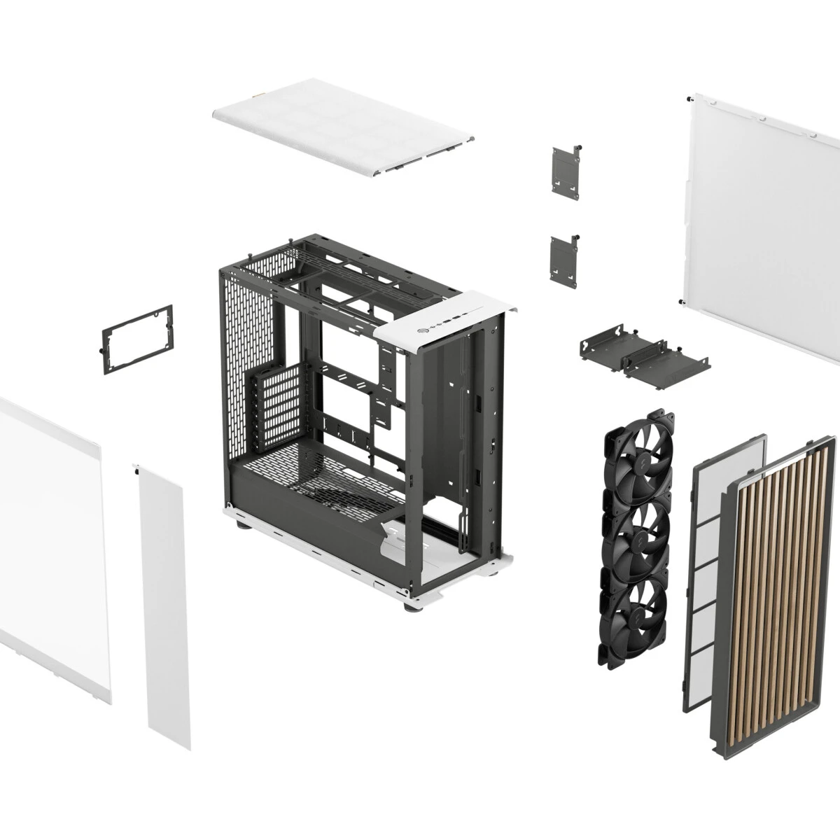 Корпус Fractal Design North XL RC Chalk White TG Clear — изображение 6