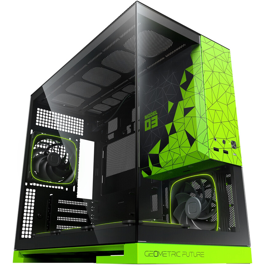 Корпус Geometric Future Model 3 ARGB Green