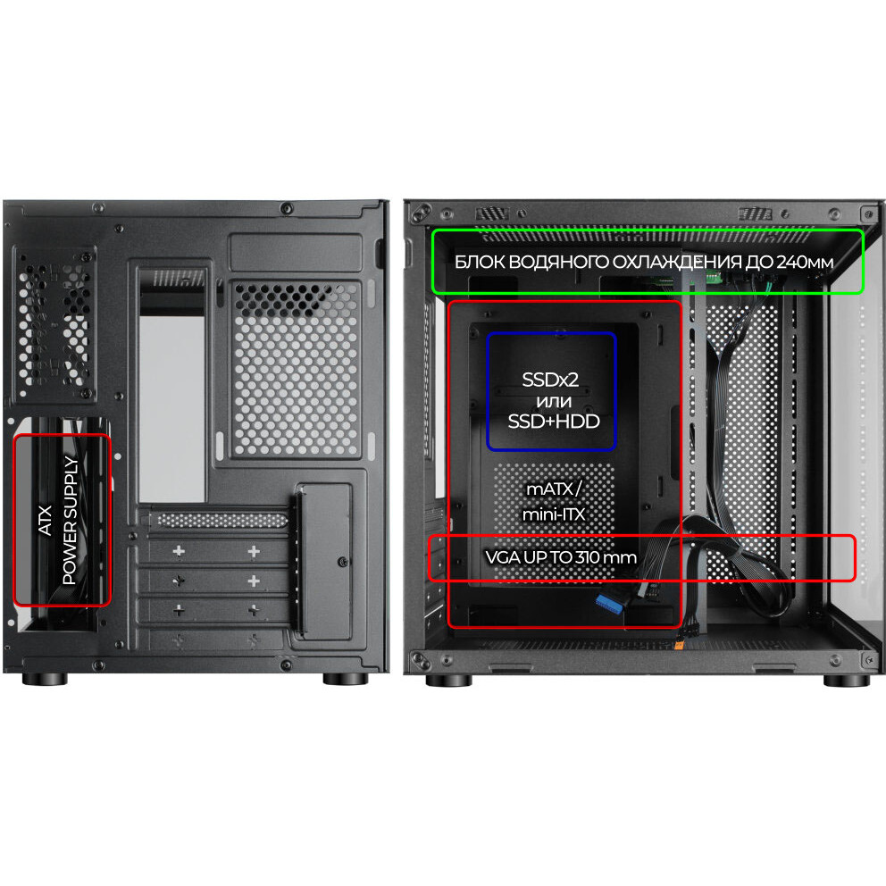 Корпус Ginzzu V100 Black — изображение 2