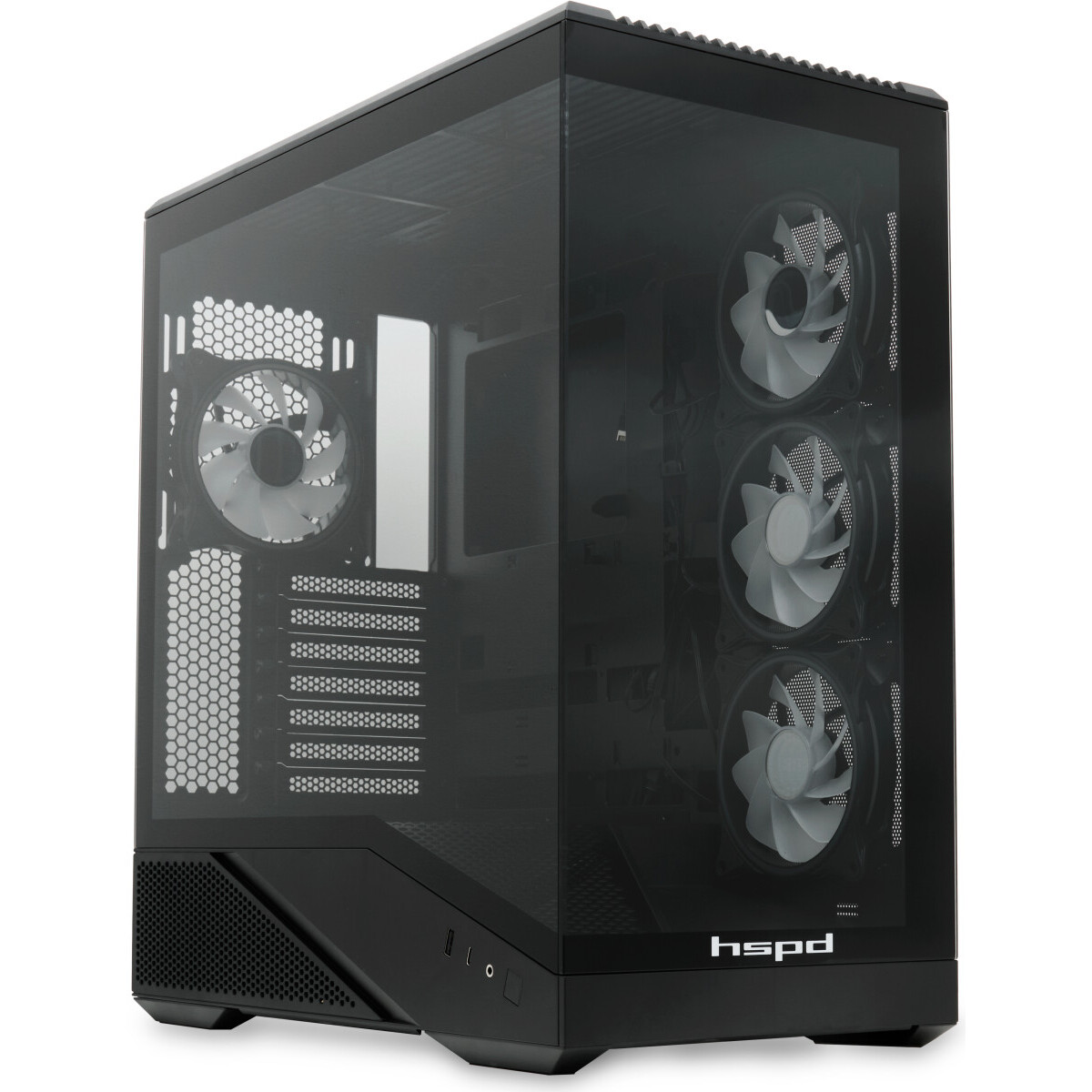 Корпус HSPD F711-TGBK-ARGB Black — изображение 3
