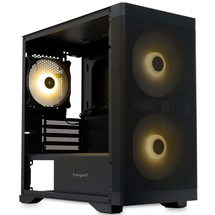 Корпус HSPD M320-TGBK-ARGB Black — изображение 3