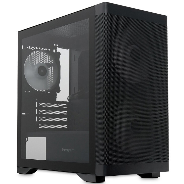 Корпус HSPD M320-TGBK-ARGB Black — изображение 4