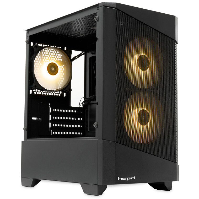 Корпус HSPD M330-TGBK-ARGB Black — изображение 3
