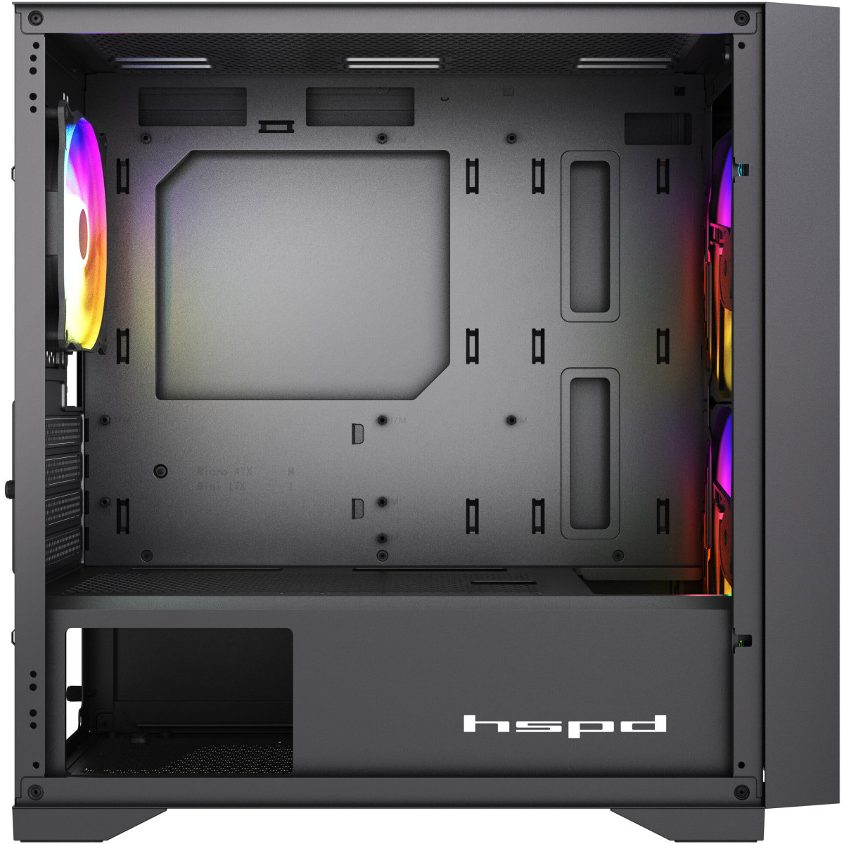 Корпус HSPD M334-TGBK-ARGB Black — изображение 4
