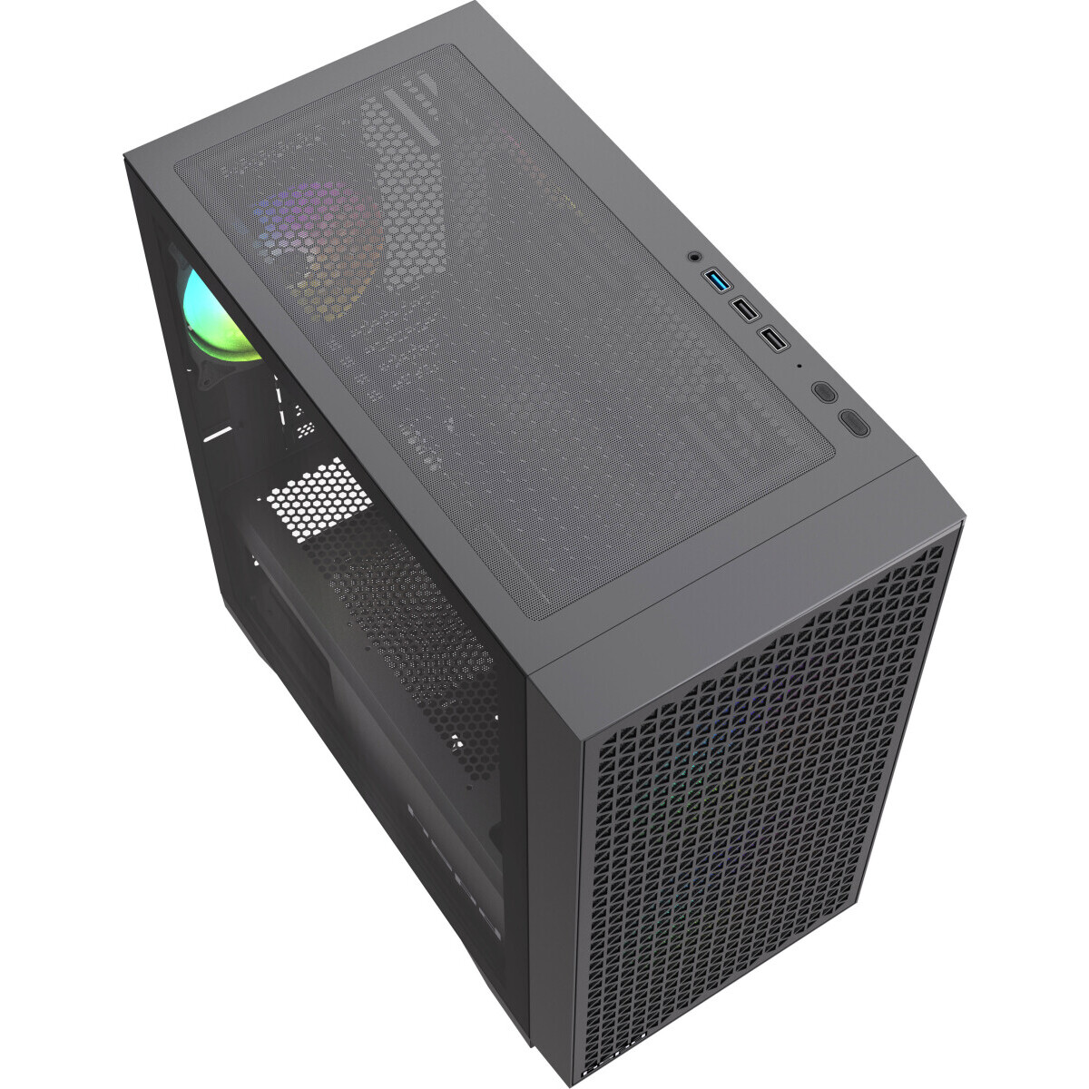 Корпус HSPD M335-TGBK-ARGB Black — изображение 3