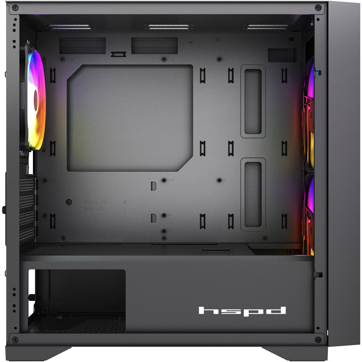 Корпус HSPD M335-TGBK-ARGB Black — изображение 4