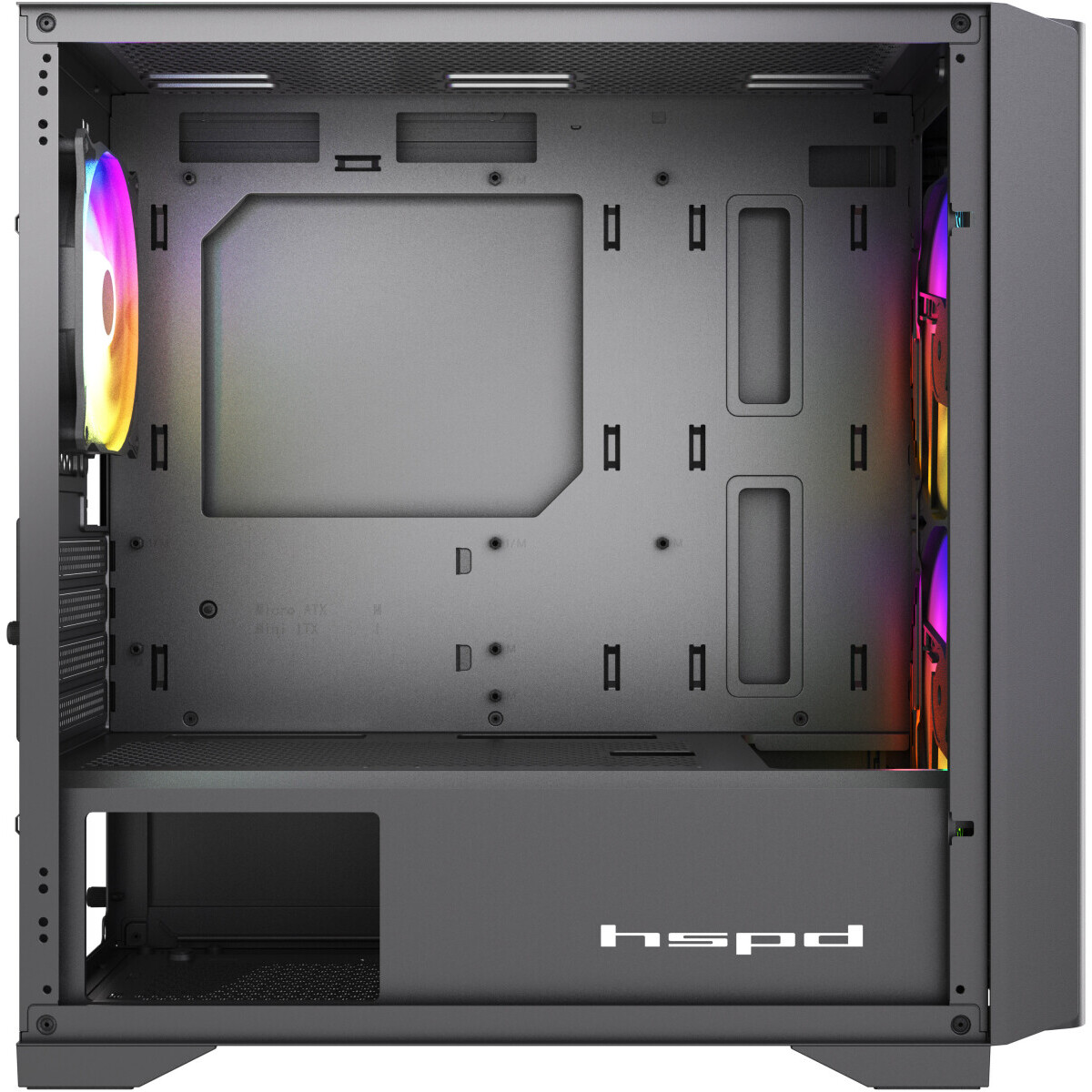 Корпус HSPD M336-TGBK-ARGB Black — изображение 4