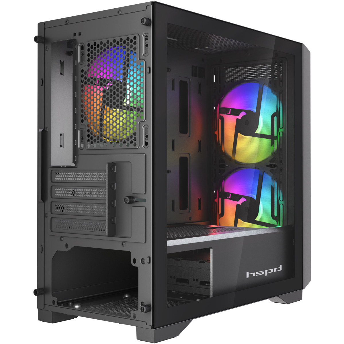 Корпус HSPD M336-TGBK-ARGB Black — изображение 6