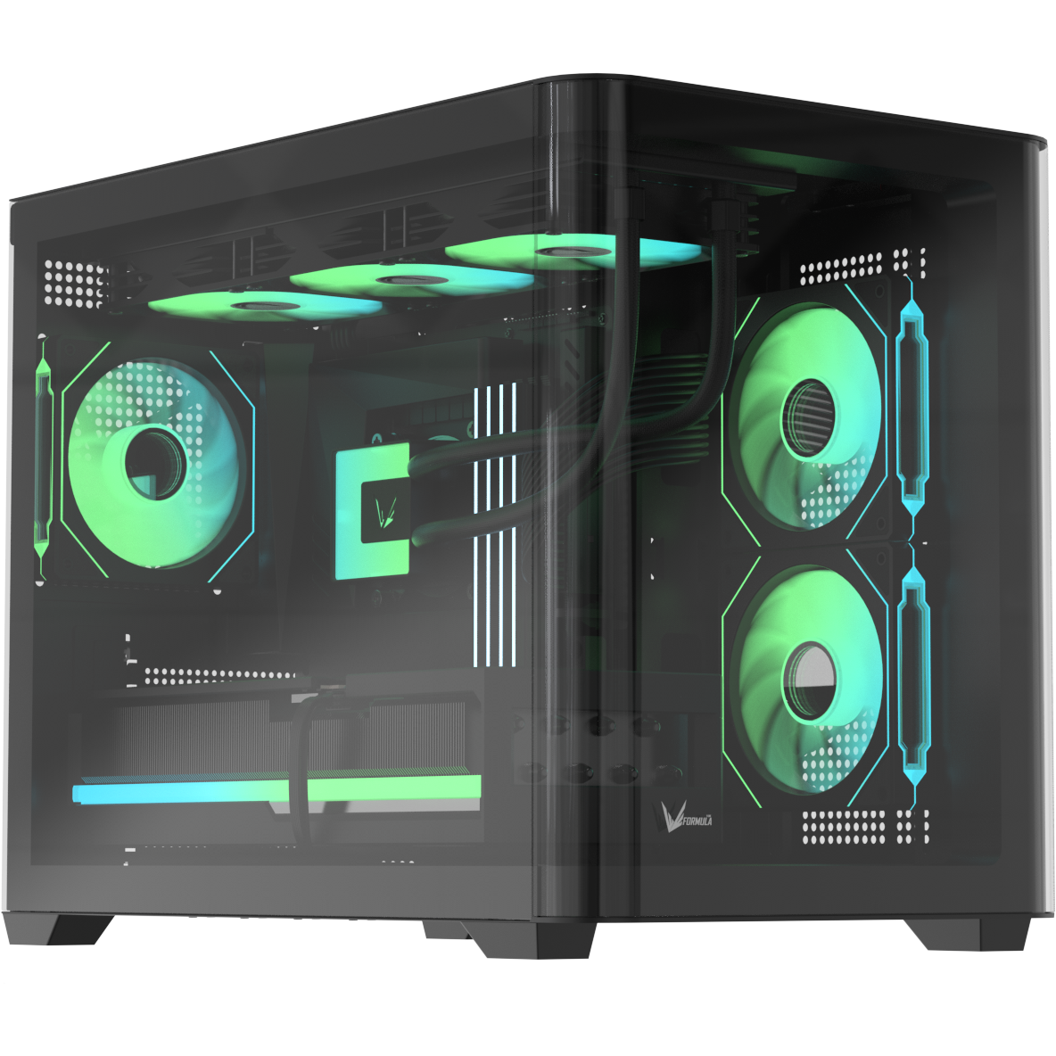 Корпус mATX FORMULA CRYSTAL U2M FLOE