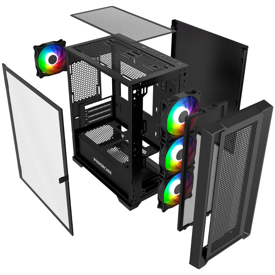 Корпус Powercase Alisio Micro X4B V2 Black — изображение 6