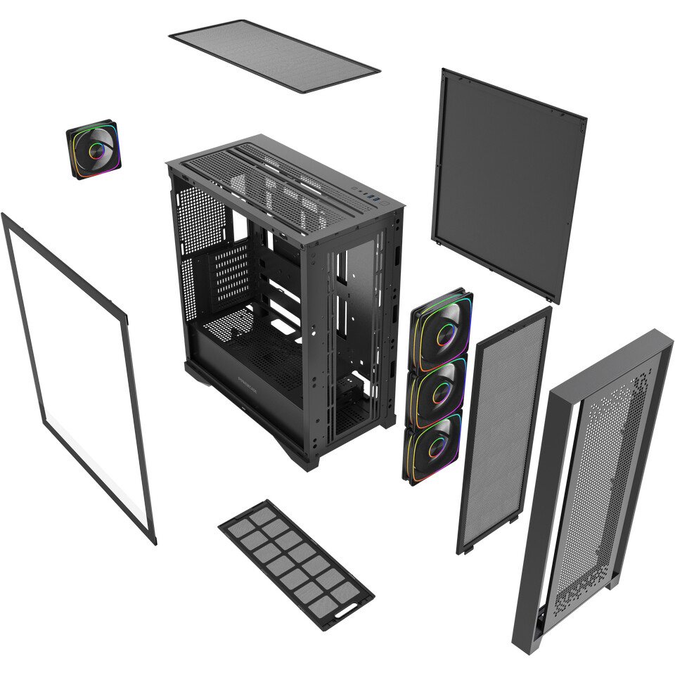 Корпус Powercase ByteFlow Pro ARGB Black — изображение 8
