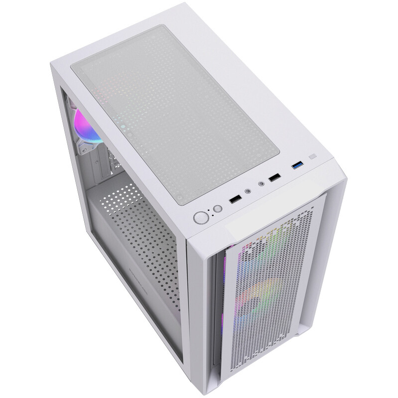 Корпус Powercase Mistral Micro SM04 ARGB White — изображение 3