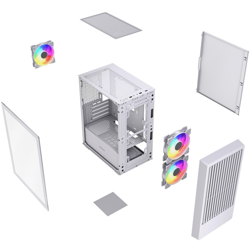 Корпус Powercase Mistral Micro SM07 ARGB White — изображение 8
