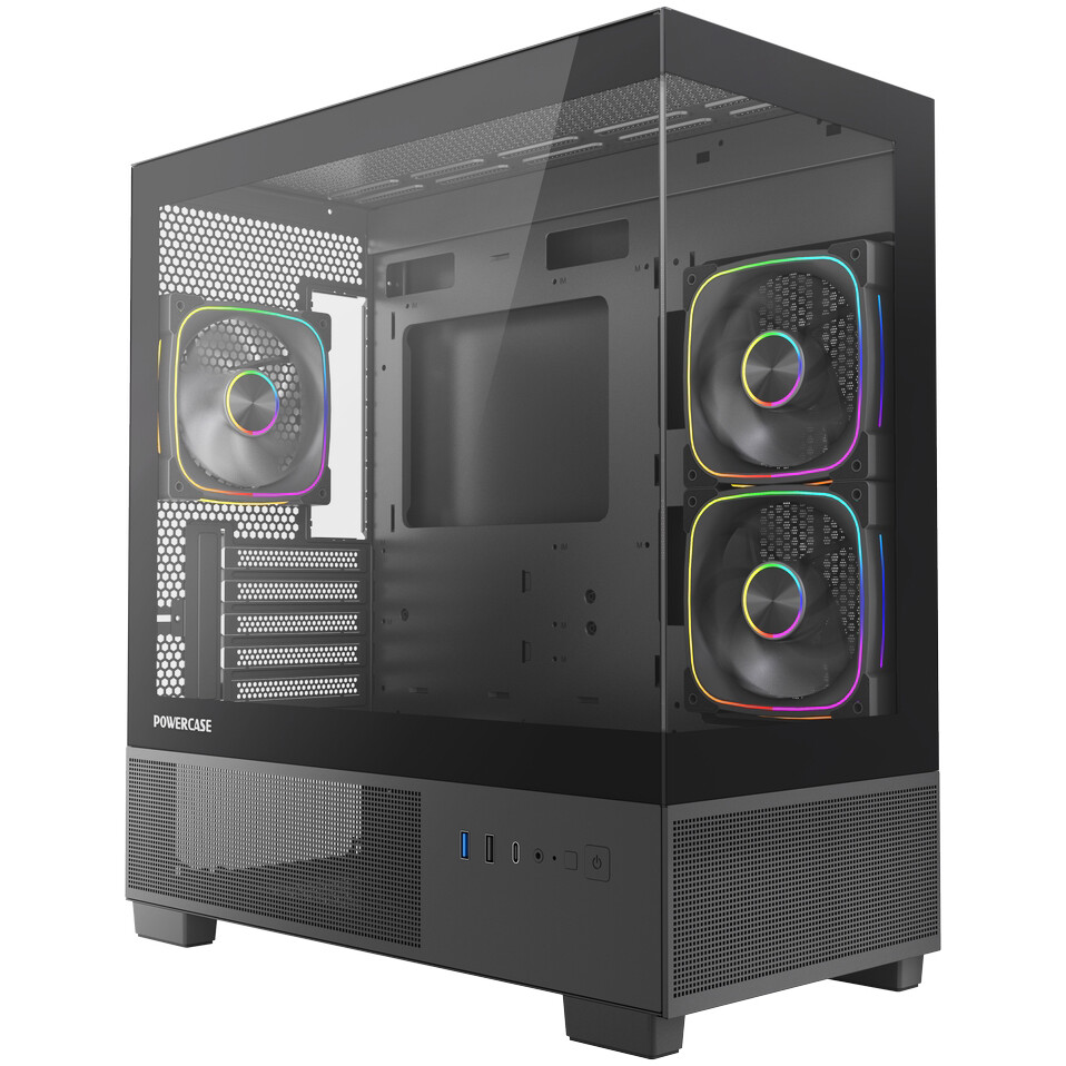 Корпус Powercase Vision Micro S4B Black