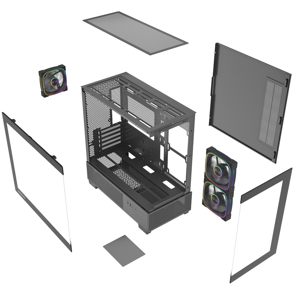 Корпус Powercase Vision Micro S4B Black — изображение 8
