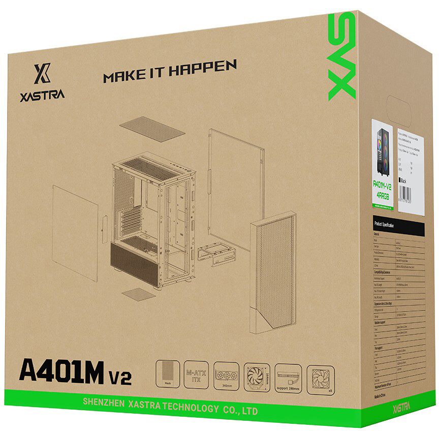 Корпус XASTRA A401M 4ARGB-V2 Black — изображение 8
