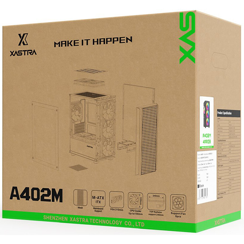 Корпус XASTRA A402M 4ARGB Black — изображение 7