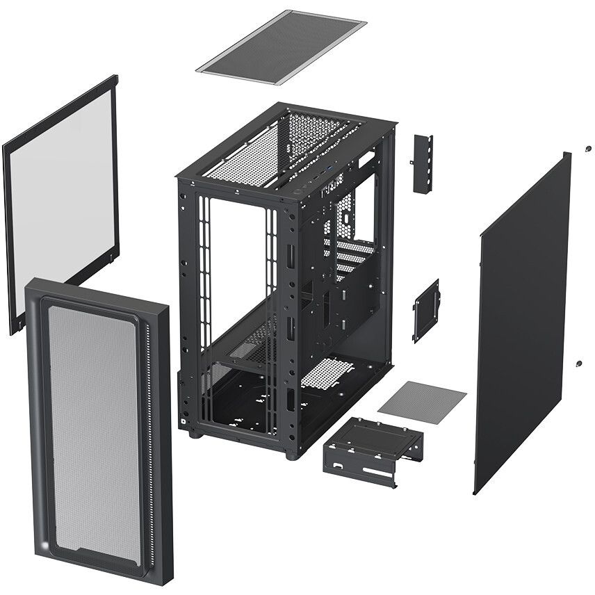 Корпус XASTRA A411M 4ARGB-FG Black — изображение 3