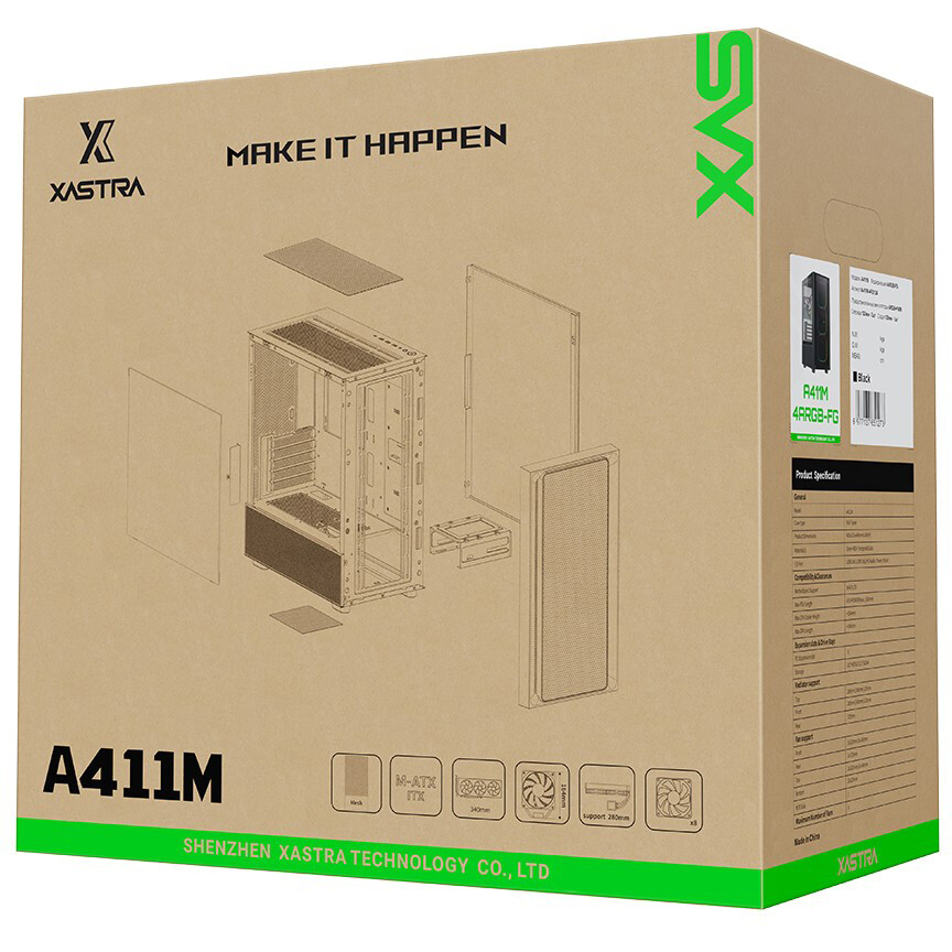 Корпус XASTRA A411M 4ARGB-FG Black — изображение 4