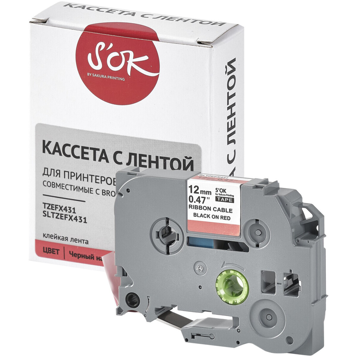 Ленточный картридж Sakura TZEFX431 — изображение 3