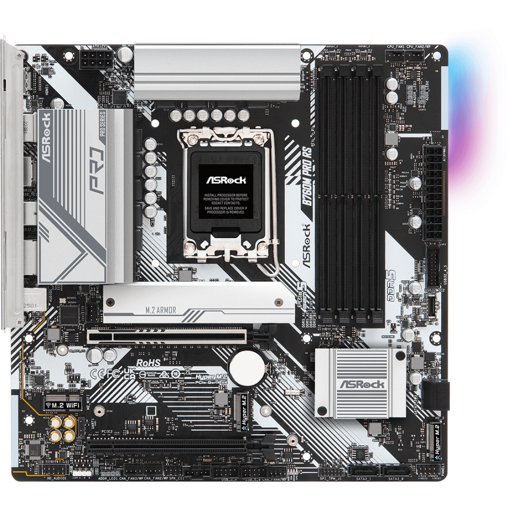 Материнская плата ASRock B760M PRO RS, LGA1700, Intel B760, mATX