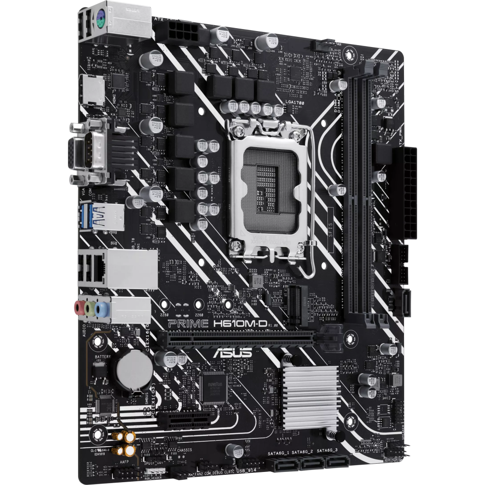 Материнская плата ASUS PRIME H610M-D, LGA1700, Intel H610, mATX — изображение 2