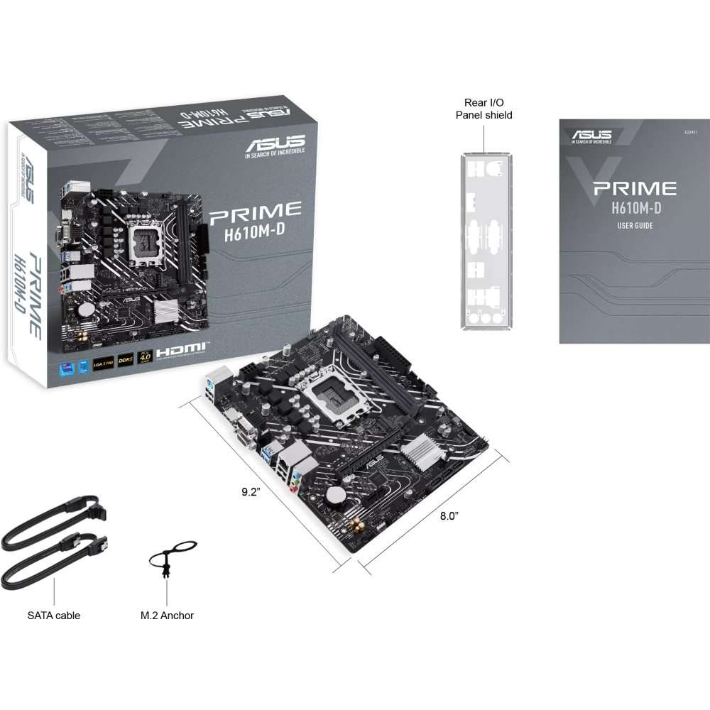 Материнская плата ASUS PRIME H610M-D, LGA1700, Intel H610, mATX — изображение 5
