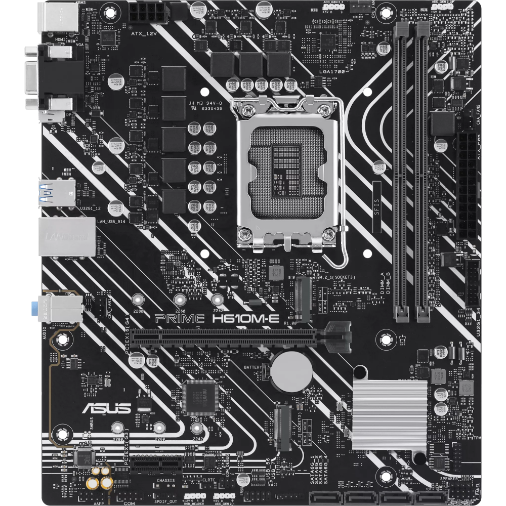Материнская плата ASUS PRIME H610M-E-CSM, LGA1700, Intel H610, mATX