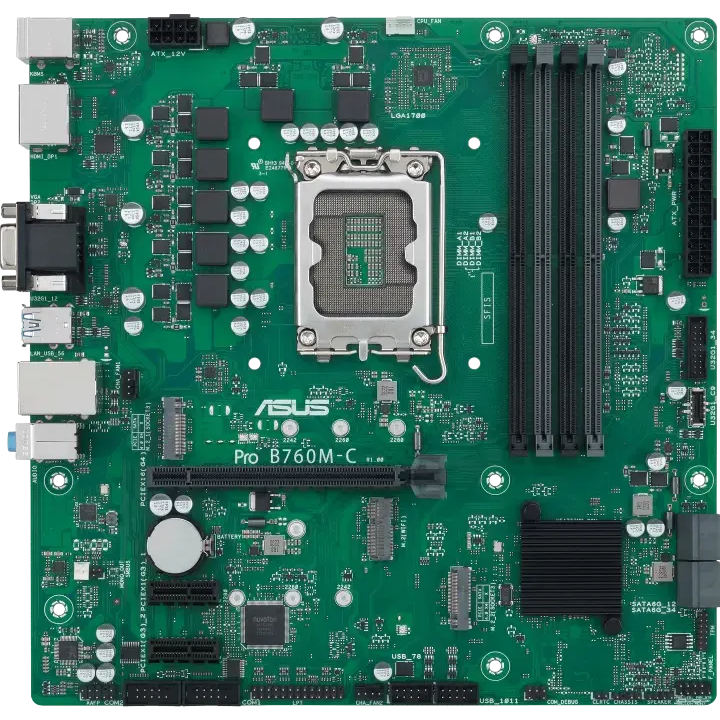 Материнская плата ASUS PRO B760M-C-CSM, LGA1700, Intel B760, mATX