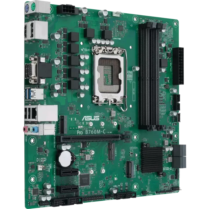 Материнская плата ASUS PRO B760M-C-CSM, LGA1700, Intel B760, mATX — изображение 2