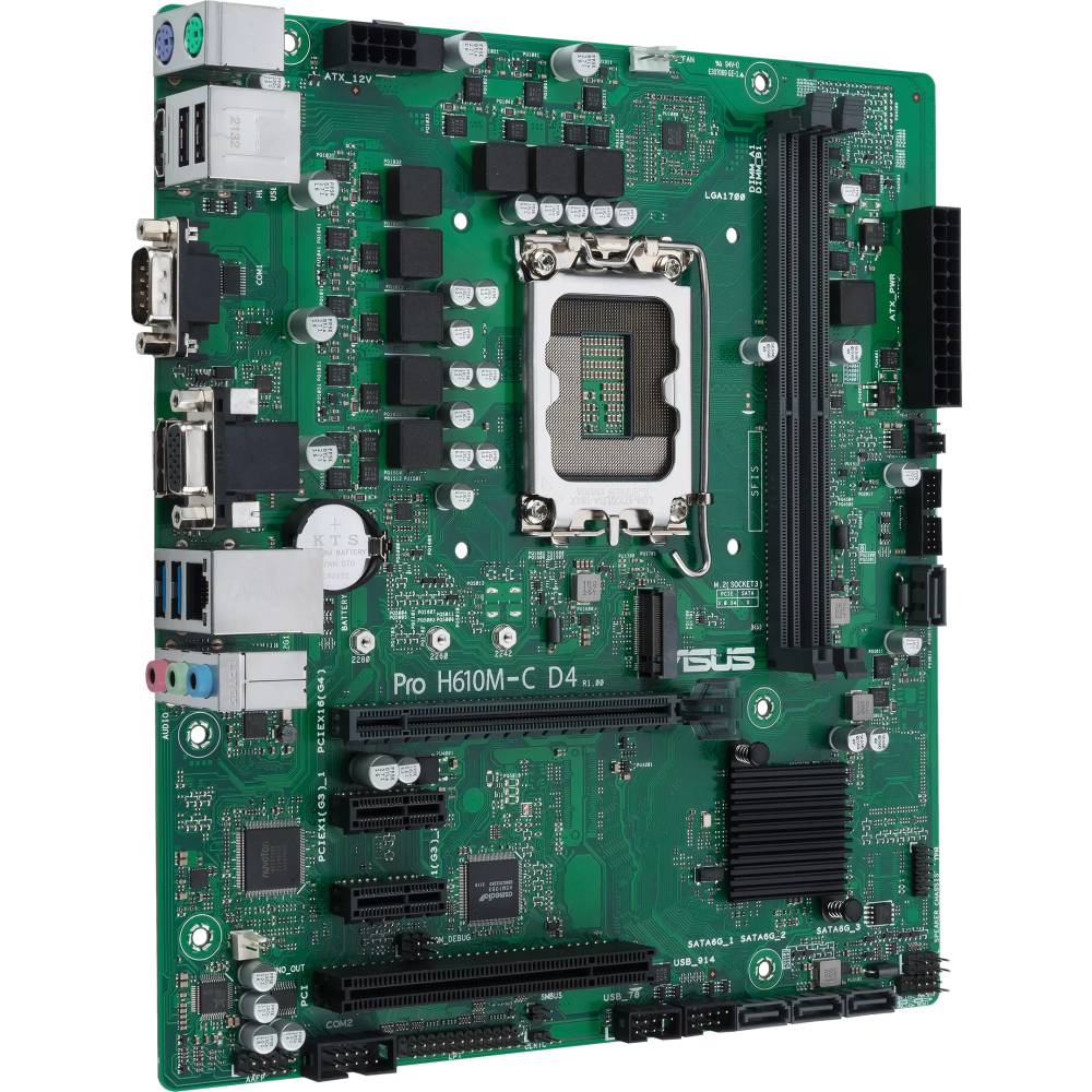 Материнская плата ASUS PRO H610M-C D4-CSM, LGA1700, Intel H610, mATX — изображение 2