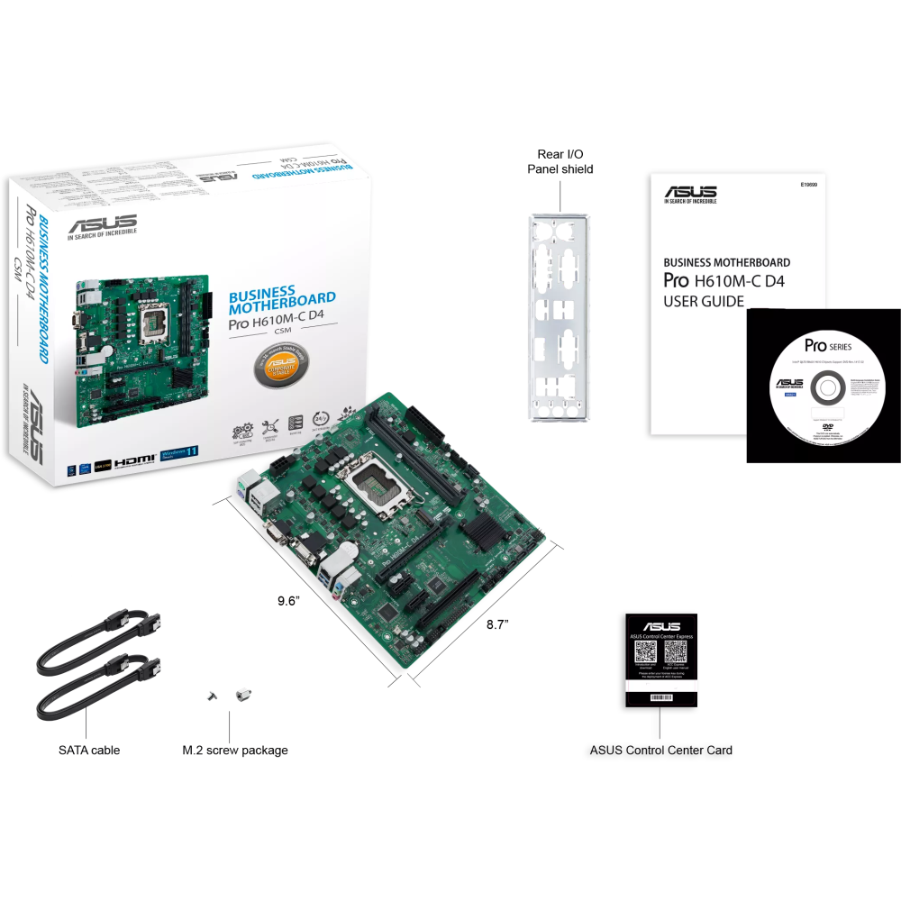 Материнская плата ASUS PRO H610M-C D4-CSM, LGA1700, Intel H610, mATX — изображение 5